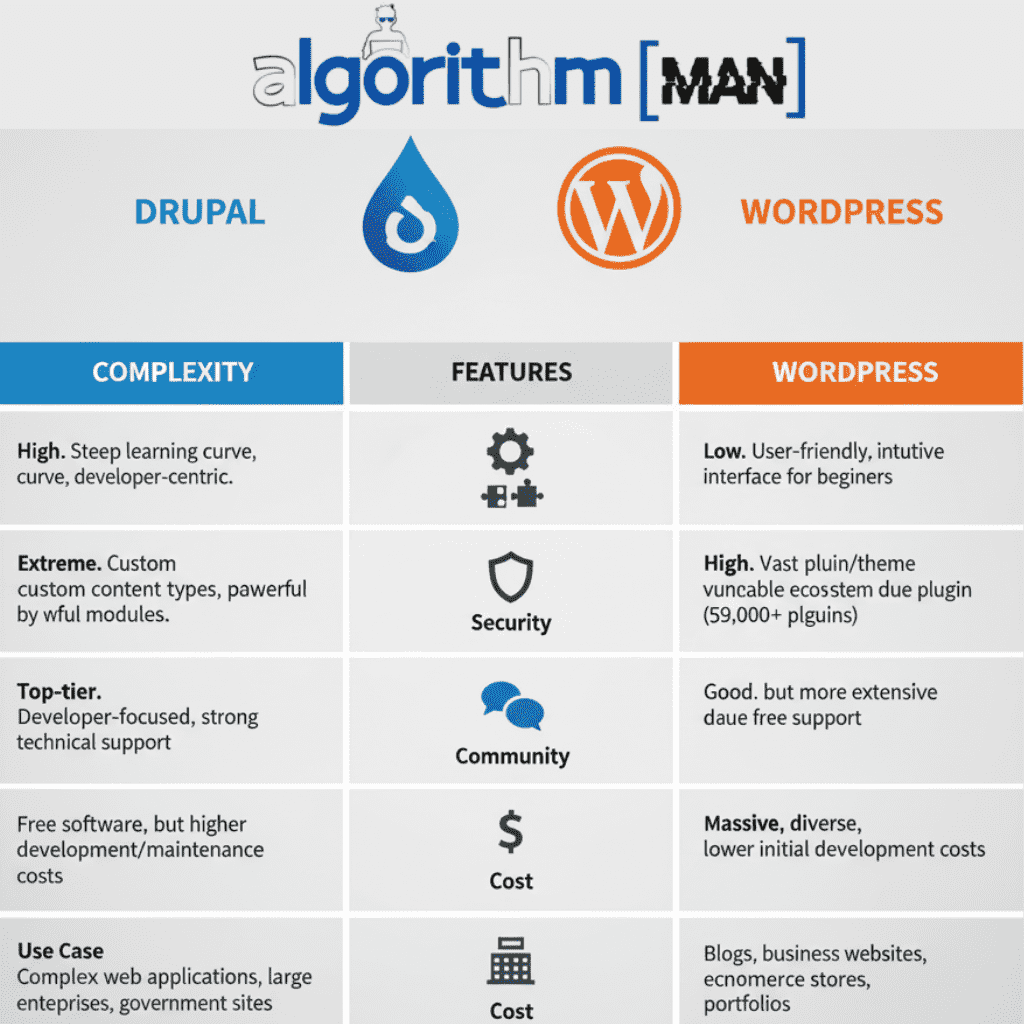 drupal vs wordpress Pros and cons